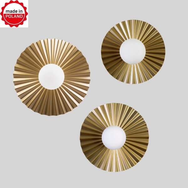Set de 3 pendule pe cablu SUNPLISS 1xG9/10W/230V auriu/crem
