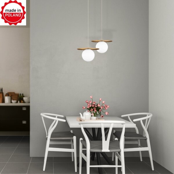 Lustră suspendată pe cablu SUNPLISS, 1xG9/10W/230V, diametru 20 cm, auriu/crem