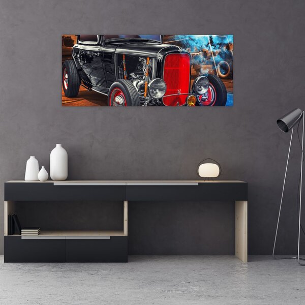 Tablou cu mașina veteran (120x50 cm)