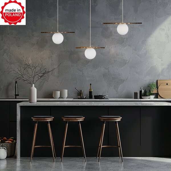 Set de 3 pendule pe cablu SUNPLISS 1xG9/10W/230V auriu/crem