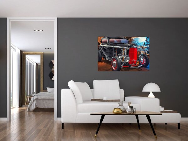 Tablou cu mașina veteran (90x60 cm)