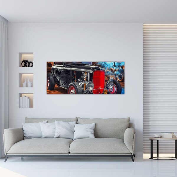 Tablou cu mașina veteran (120x50 cm)
