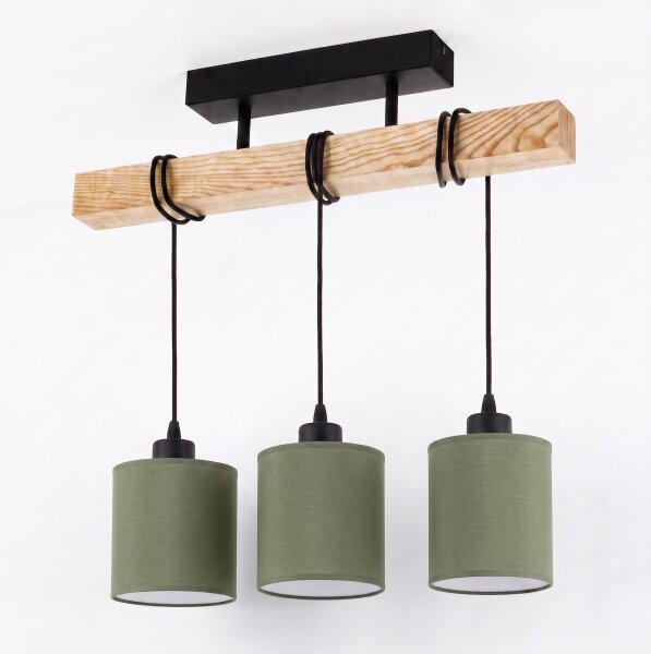 Brilagi - Lustră aplicată de tavan NUBILA 3xE27/60W/230V pin/verde