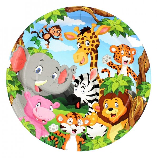 Set 8 farfurii 23 cm Jungle