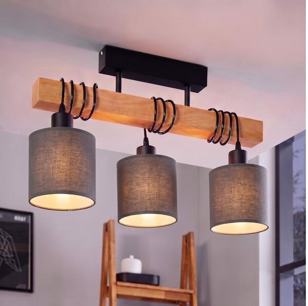Brilagi - Lustră aplicată NUBILA 3xE27/60W/230V pin/antracit