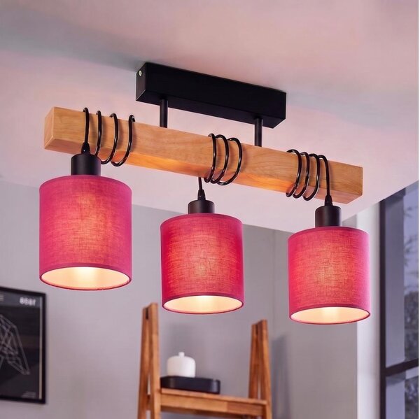 Brilagi - Lustră aplicată NUBILA 3xE27/60W/230V pin/roz