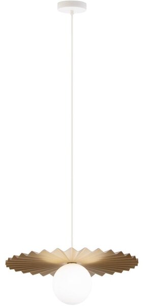 Lustră pe cablu SUNPLISS 1xG9/10W/230V diametru 40 cm auriu/crem