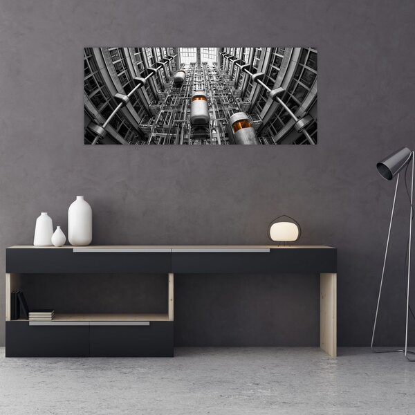 Tablou cu lift în clădire (120x50 cm)