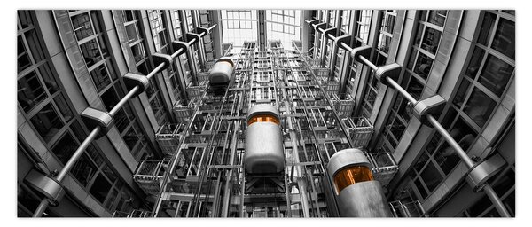 Tablou cu lift în clădire (120x50 cm)