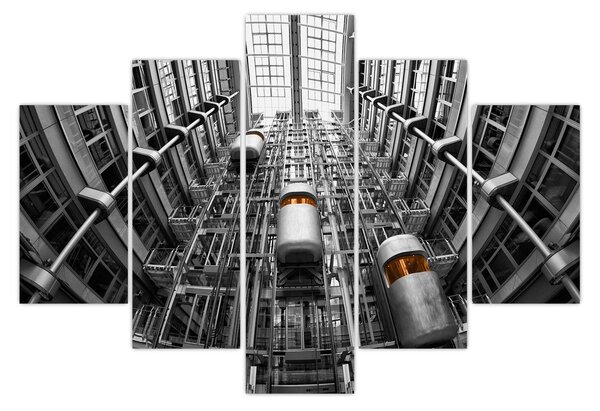 Tablou cu lift în clădire (150x105 cm)