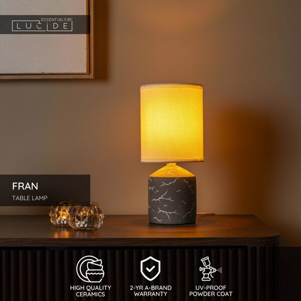 Lucide 47550/81/41 - Lampă de masă FRAN 1xE14/40W/230V maro