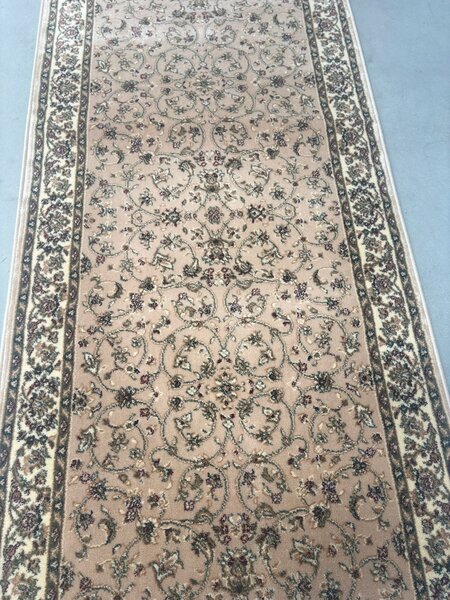 Traversa Hol, Model Clasic 1555 110, Festonata, Latime 100 cm, Crem Bej 100 x 200