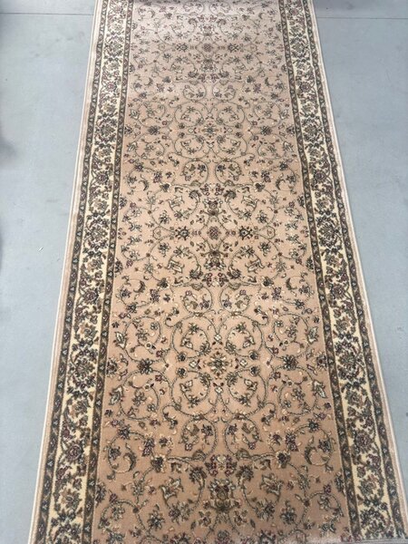 Traversa Hol, Model Clasic 1555 110, Festonata, Latime 100 cm, Crem Bej 100 x 200