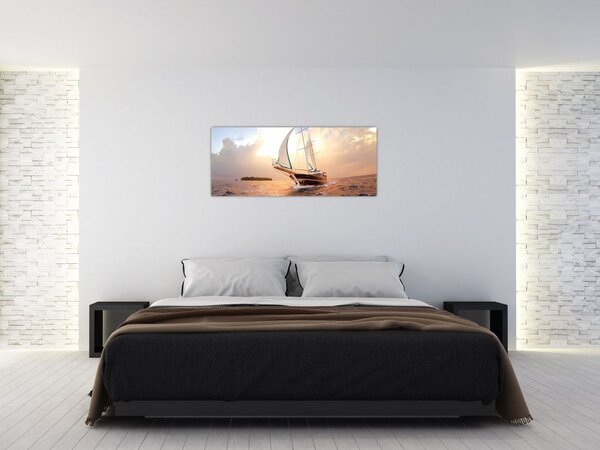 Tablou cu iaht (120x50 cm)
