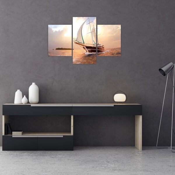 Tablou cu iaht (90x60 cm)