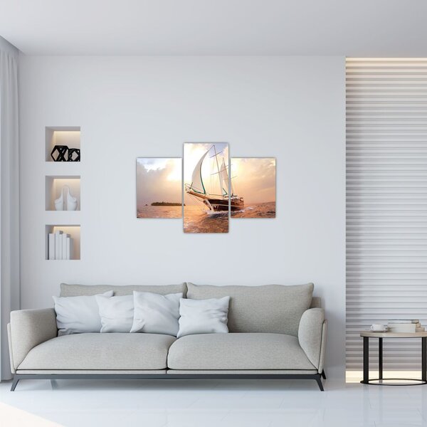 Tablou cu iaht (90x60 cm)