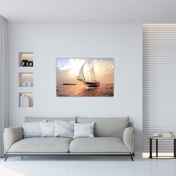 Tablou cu iaht (90x60 cm)