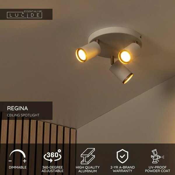 Lucide 53914/13/41 - Corp de iluminat spot REGINA 3xGU10/50W/230V, bej