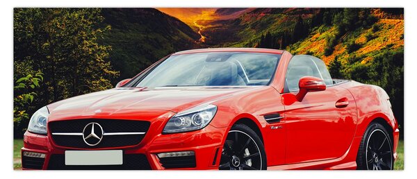 Tablou - Mercedes roșu (120x50 cm)