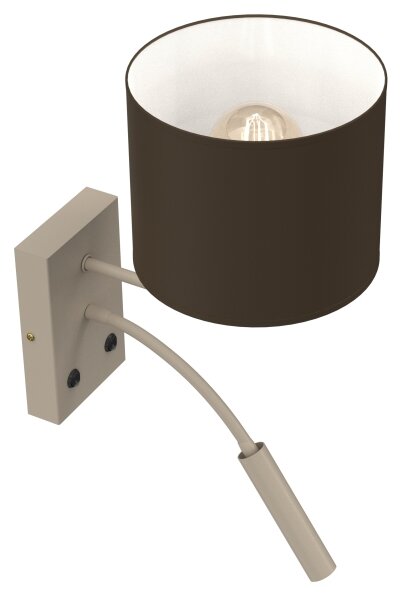 Lampă de perete ARDEN 1xE27/15W/230V + 1xG9/8W bej/maro