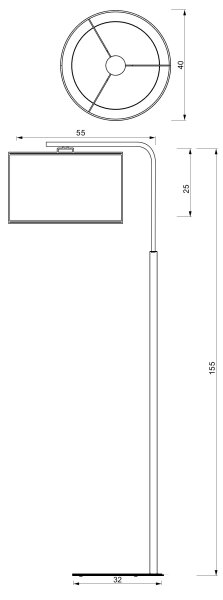 Lampă de podea ARDEN 1xE27/15W/230V bej/maro