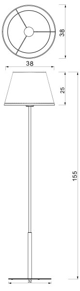 Lampă de podea ARDEN 1x E27/15W/230V bej/maro