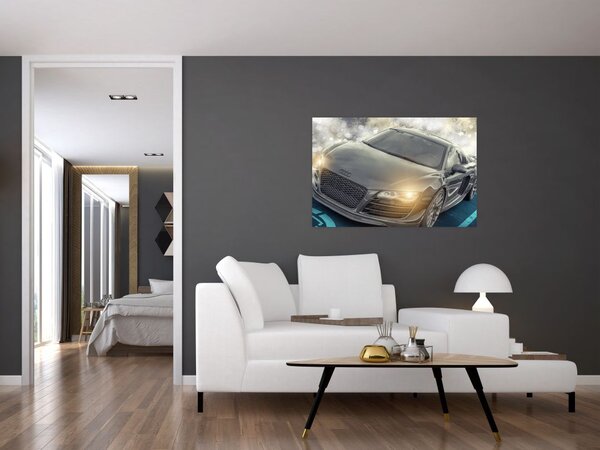 Tablou cu Audi - gri (90x60 cm)