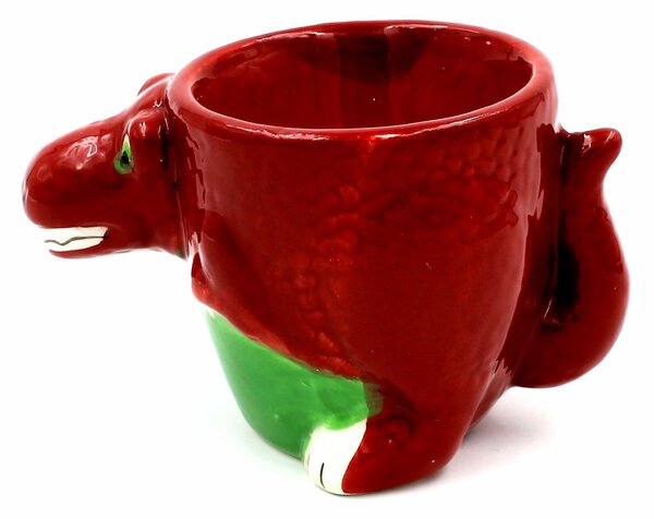 Suport ou din ceramică t-rex grena