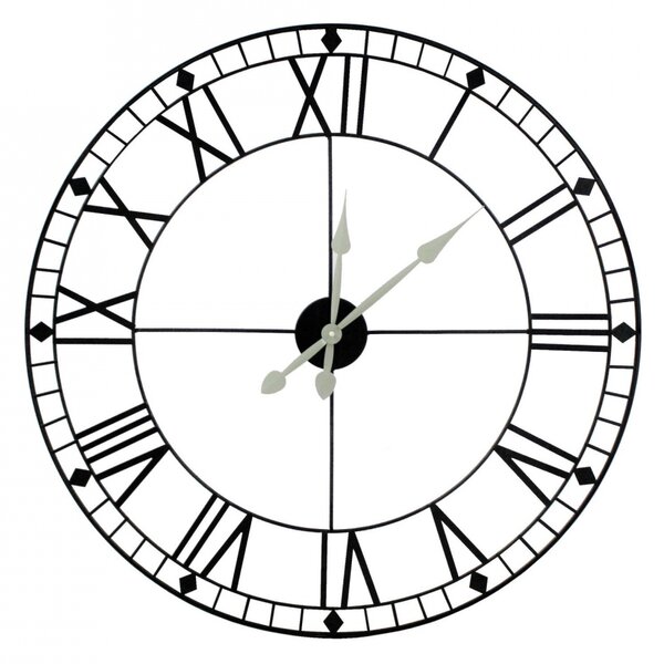 Ceas de perete metal 88cm negru
