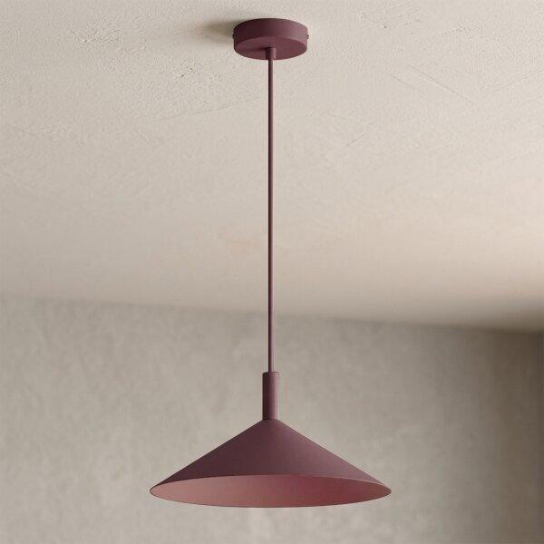 Lustră pe cablu ANEGA, 1x soclu GX53, 15 W, 230 V, diametru 30 cm, burgund
