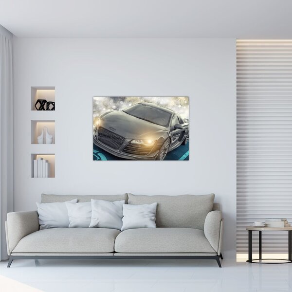 Tablou cu Audi - gri (90x60 cm)