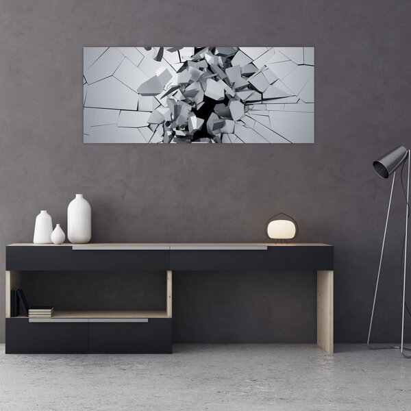 Tablou abstracție 3D (120x50 cm)