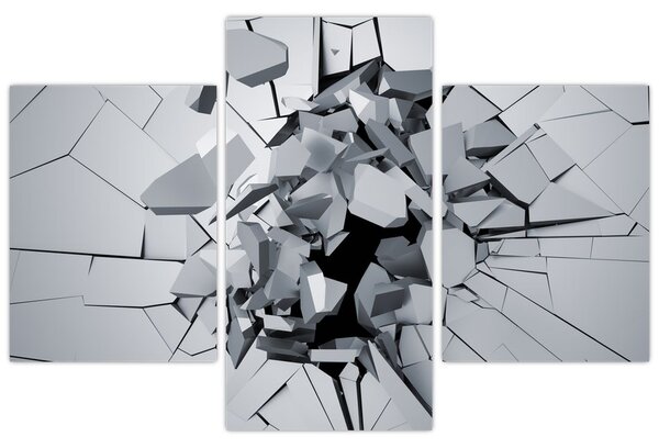 Tablou abstracție 3D (90x60 cm)