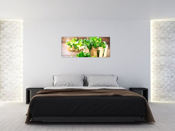 Tablou cu menta proaspătă (120x50 cm)