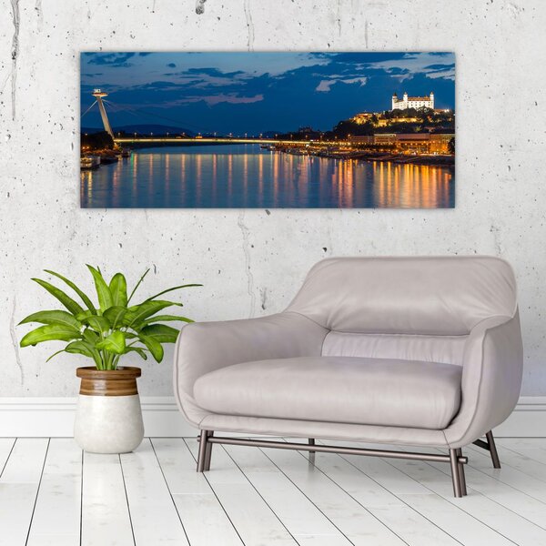 Tablou cu Bratislava și palat (120x50 cm)