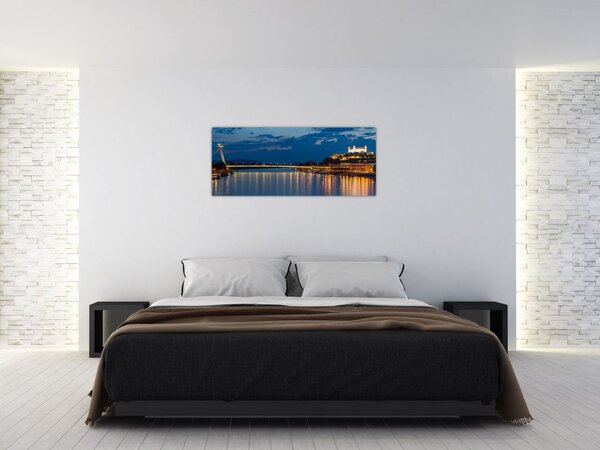 Tablou cu Bratislava și palat (120x50 cm)
