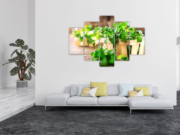 Tablou cu menta proaspătă (150x105 cm)