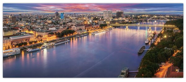 Tablou cu orașul Bratislava cu râu (120x50 cm)