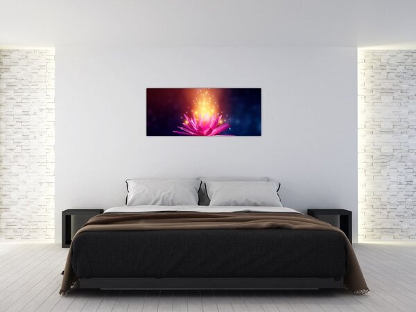 Tablou cu lotus pe apă (120x50 cm)