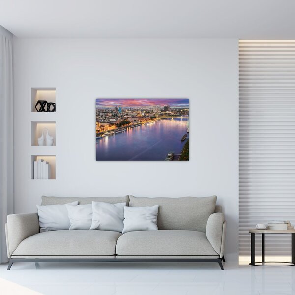 Tablou cu orașul Bratislava cu râu (90x60 cm)