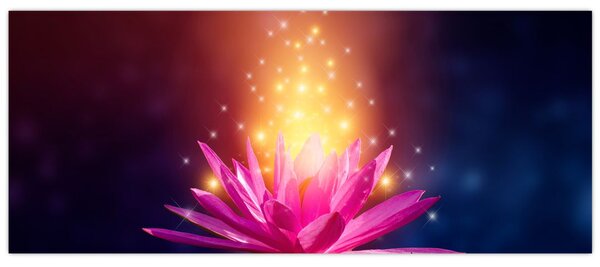 Tablou cu lotus pe apă (120x50 cm)