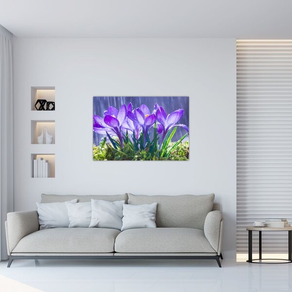Tablou cuflori în ploaie (90x60 cm)