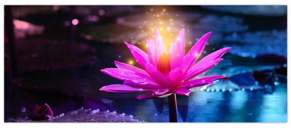 Tablou cu lotus pe apă (120x50 cm)
