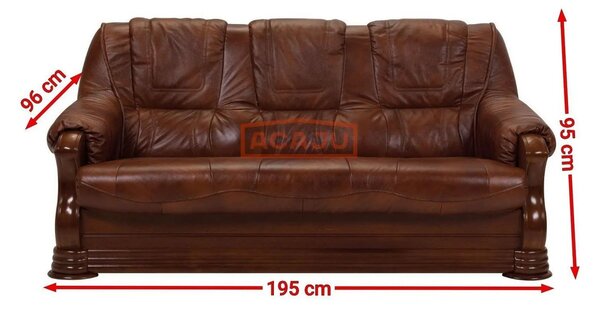 Set canapea cu fotolii PARMA 311 pachet special din piele naturala