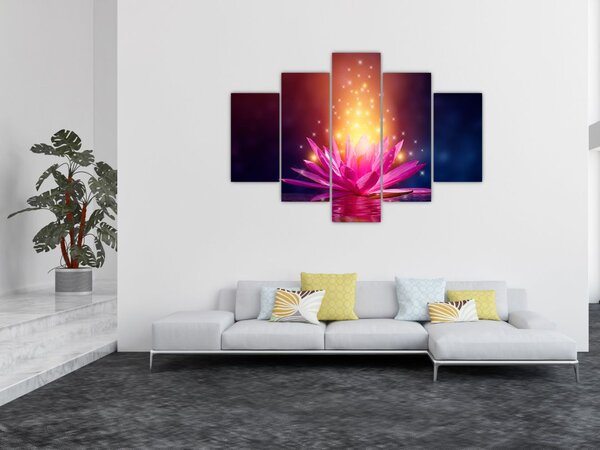 Tablou cu lotus pe apă (150x105 cm)