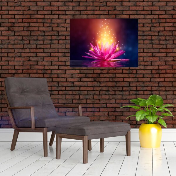 Tablou cu lotus pe apă (70x50 cm)