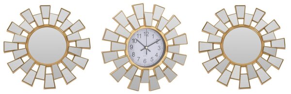 Set ceas de perete cu oglinzi 25cm