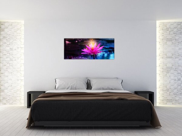 Tablou cu lotus pe apă (120x50 cm)