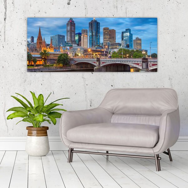 Tablou cu orașul Melbourne (120x50 cm)