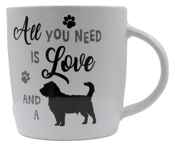 Cană ceramică All you need albă